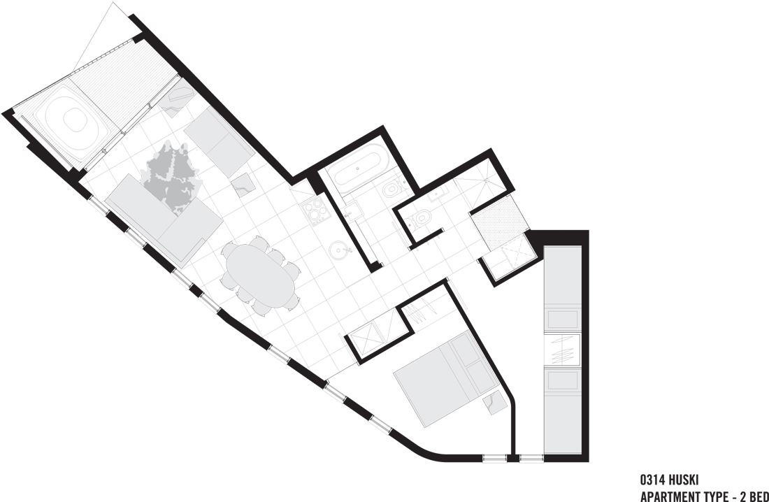0314-DD302- bed DD302 (1) 2 bed apartment plan