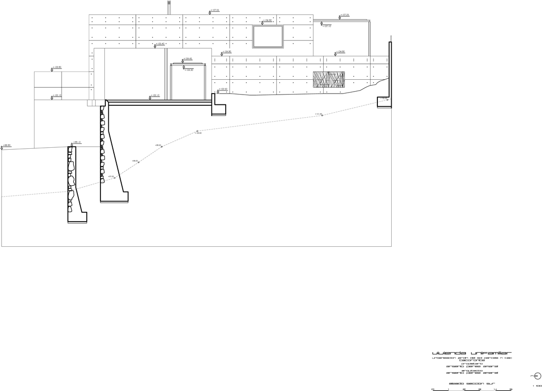 ALZADO SUR Model (1) south elevation