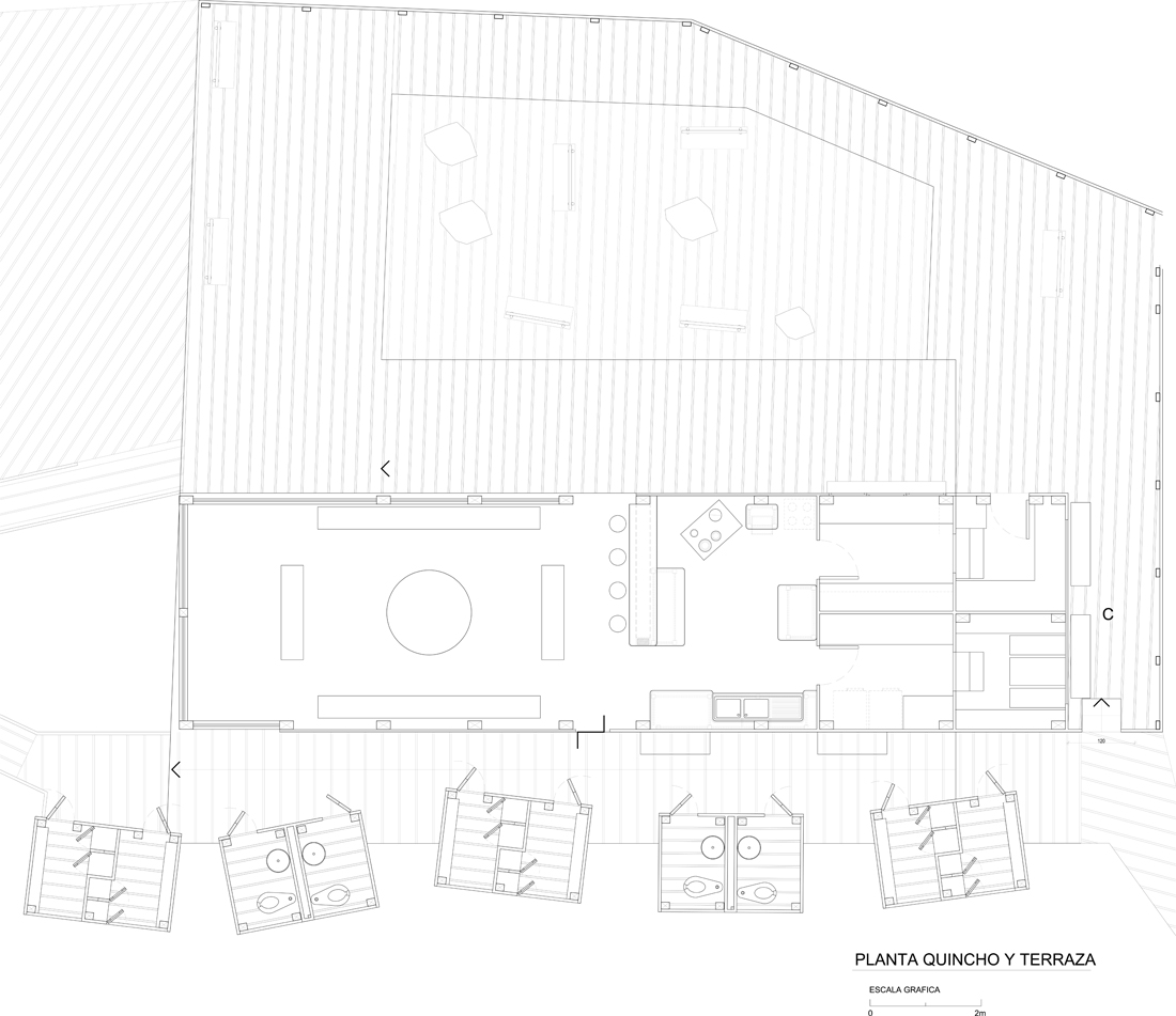 PLANTA QUINCHO Y TERRAZA quincho & terrace plan