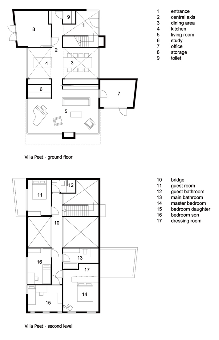 plattegronden.dwg first & second floor plan