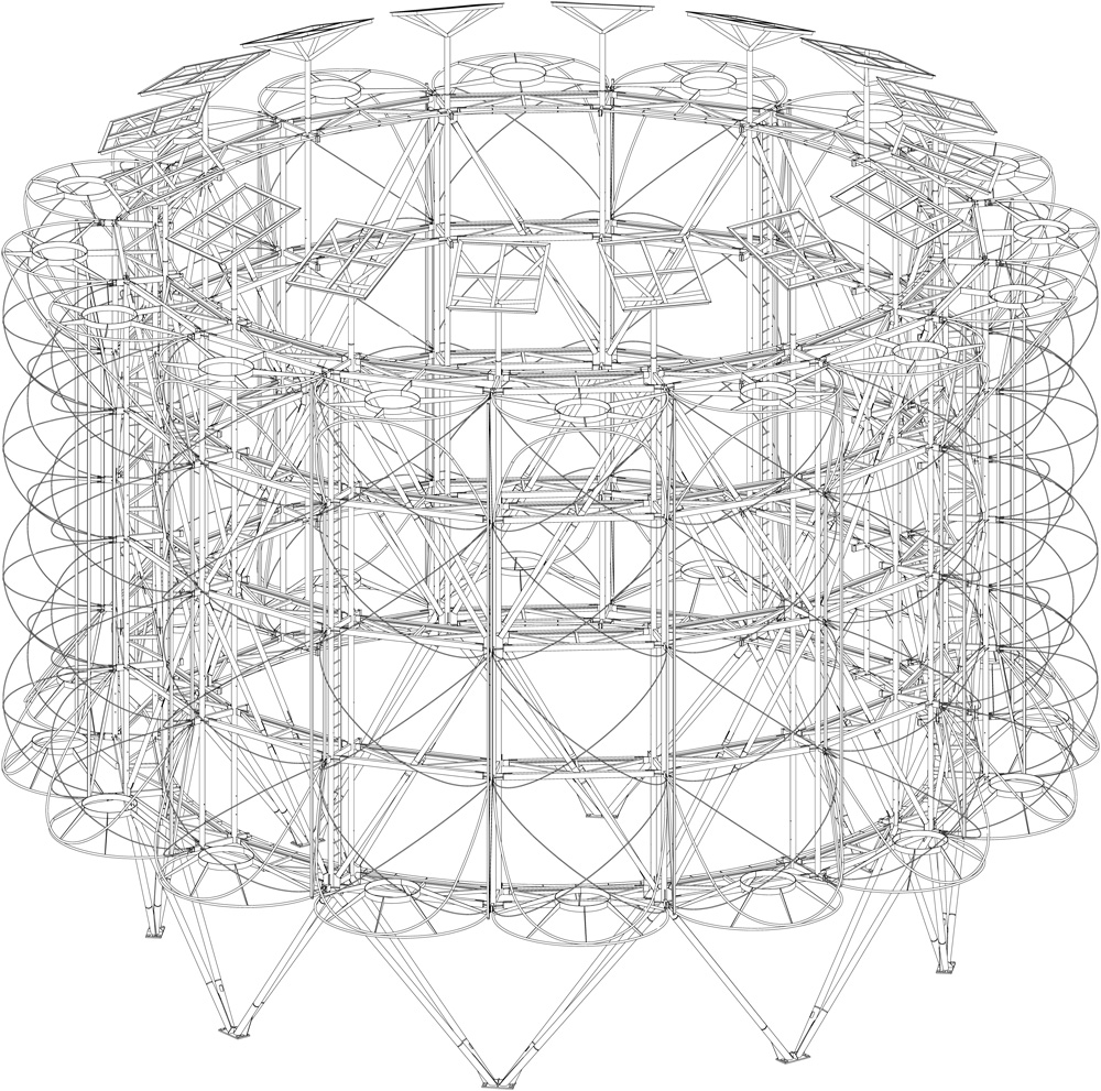 051005-AXONOMETRICA CON LOBULOS LIMPIA Model (1) structure axo