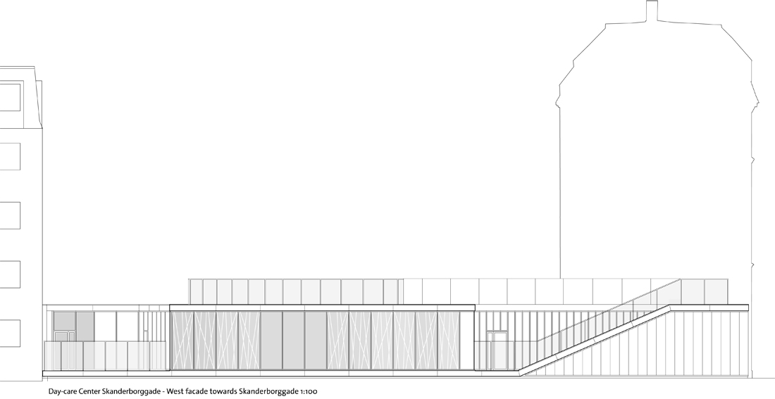 Facade mod vest west elevation