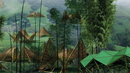 Folded Bamboo + Paper House / Ming Tang