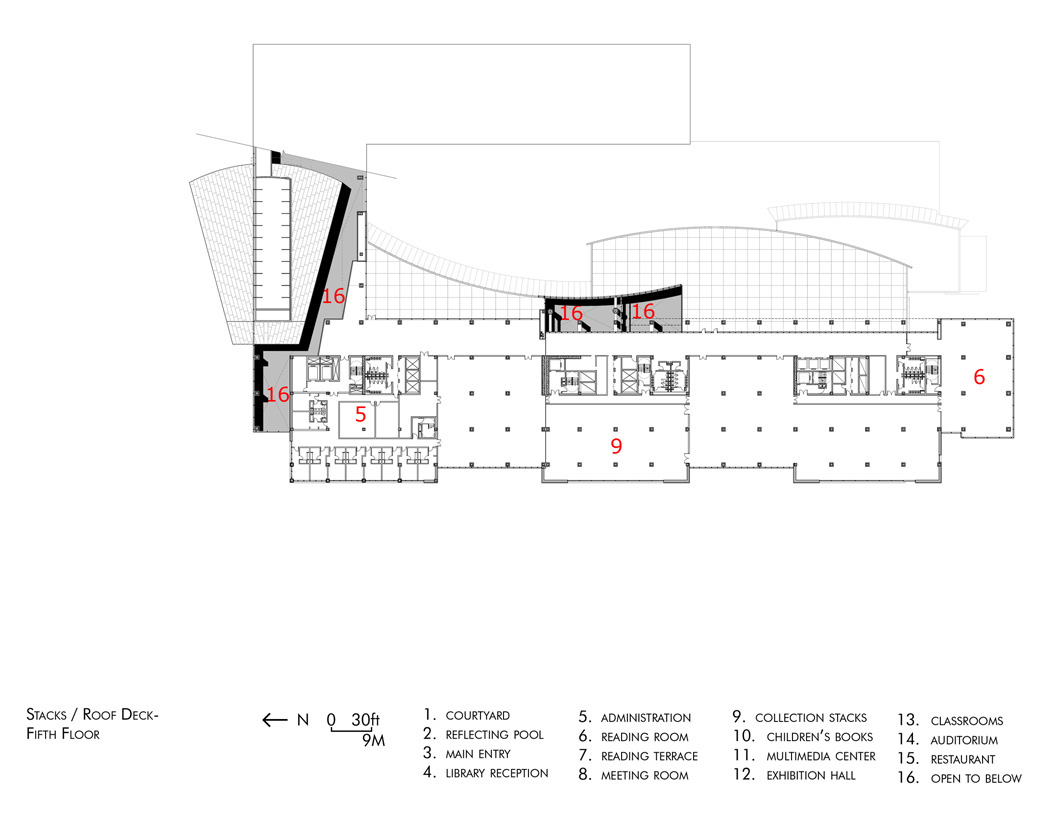 H:Studio-320031.00 Chongqing LibraryDwgsSK121.dwg A0 (1) fifth floor plan