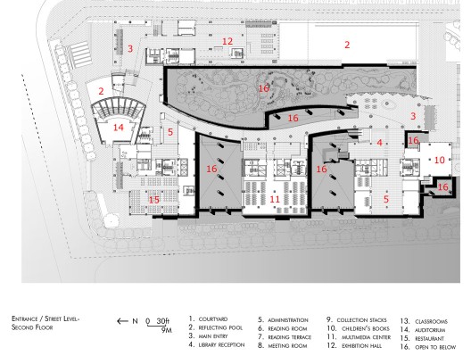 H:Studio-320031.00 Chongqing LibraryDwgsSK118.dwg A0 (1) second floor plan