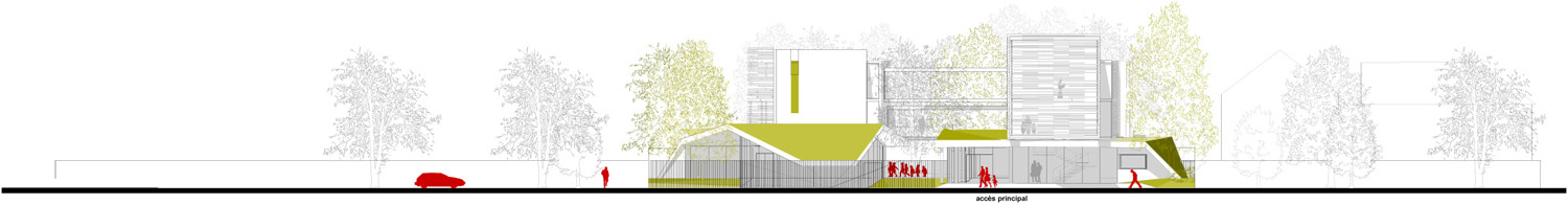F1 fACADE SUR RUE _ Drawing main street elevation