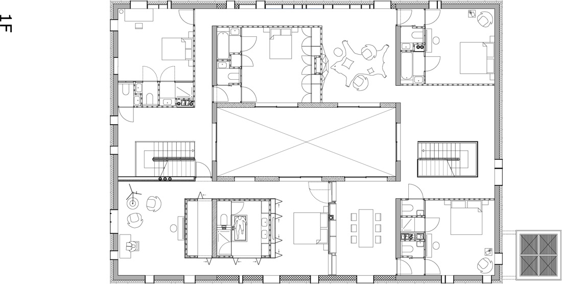 M:Ordos 100publicationnaked for publikation 20080827 Model (1 first floor plan