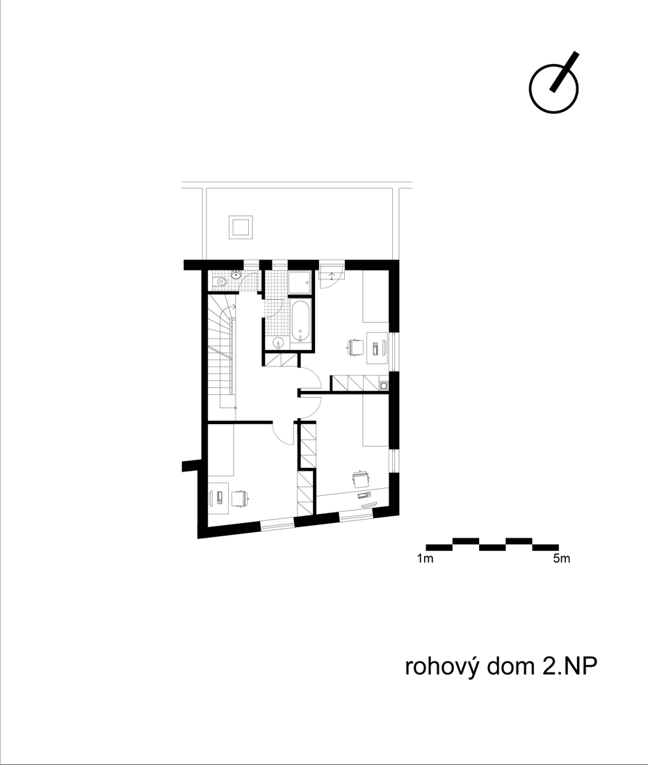 radovka stavba roka.ai end section house first floor plan