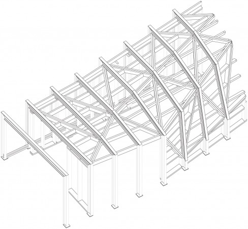 Esker_axoprefabwood_steel.ai steel structure axo