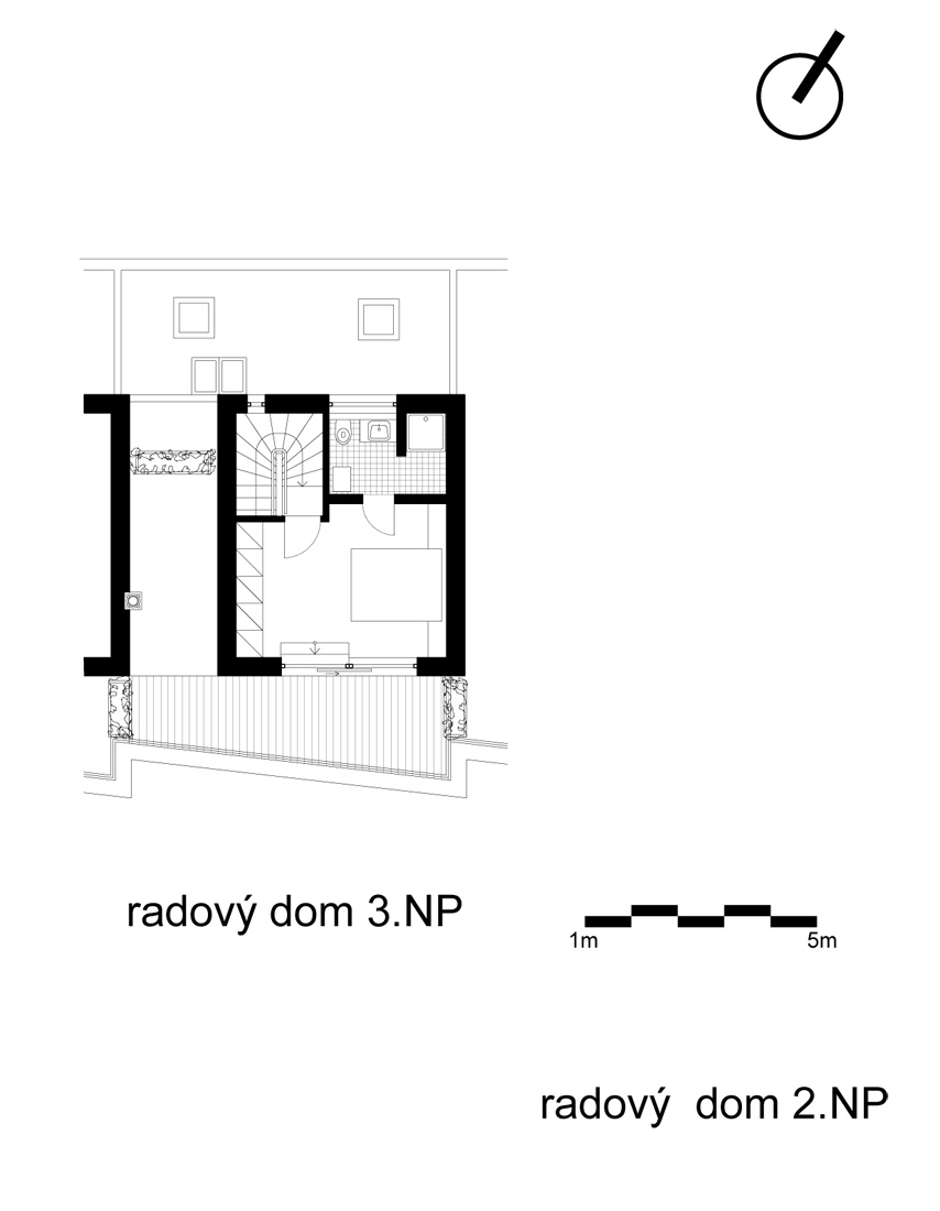radovka stavba roka.ai terraced house second floor plan