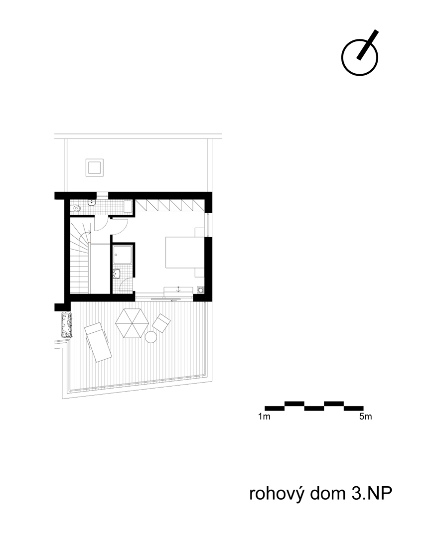 radovka stavba roka.ai end section house second floor plan