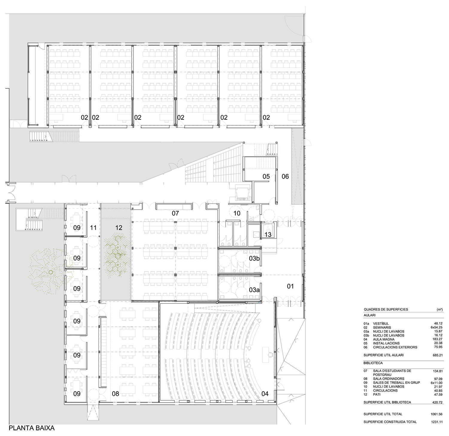 N:PROJECTESUPF-RAMON TURROEXECUTIUPUBLICARUPF-EXE-PLANTES.d ground floor plan