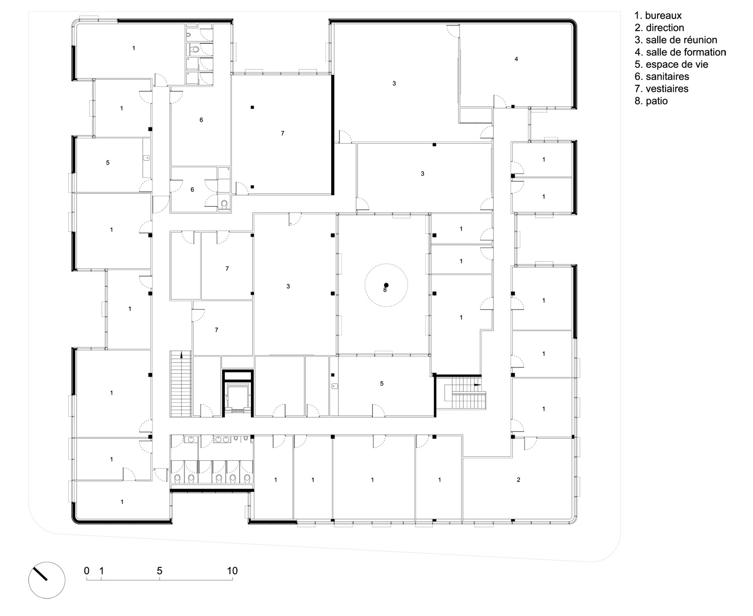 Z:OP.101-RATP-thiaisMIES_VAN_DER_ROHE-AWARD_2009cadplans Mod second floor plan