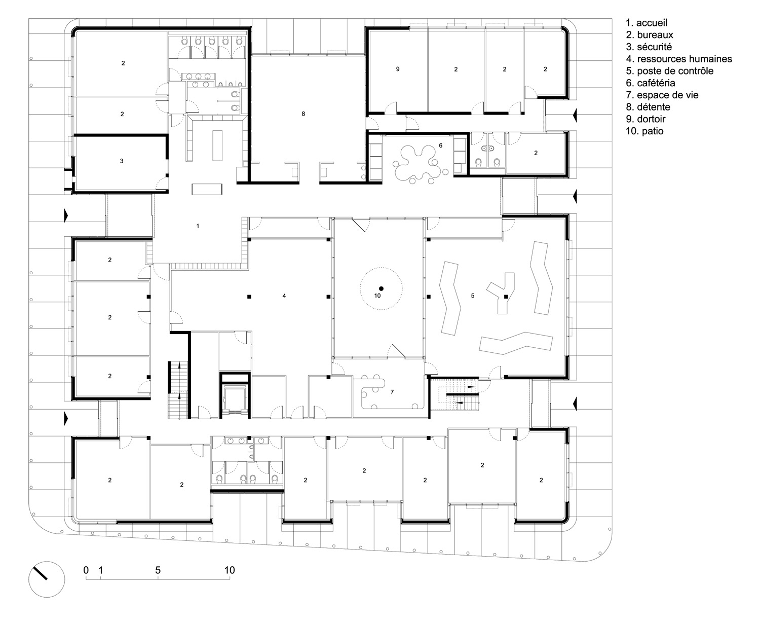 Z:OP.101-RATP-thiaisMIES_VAN_DER_ROHE-AWARD_2009cadplans Mod ground floor plan