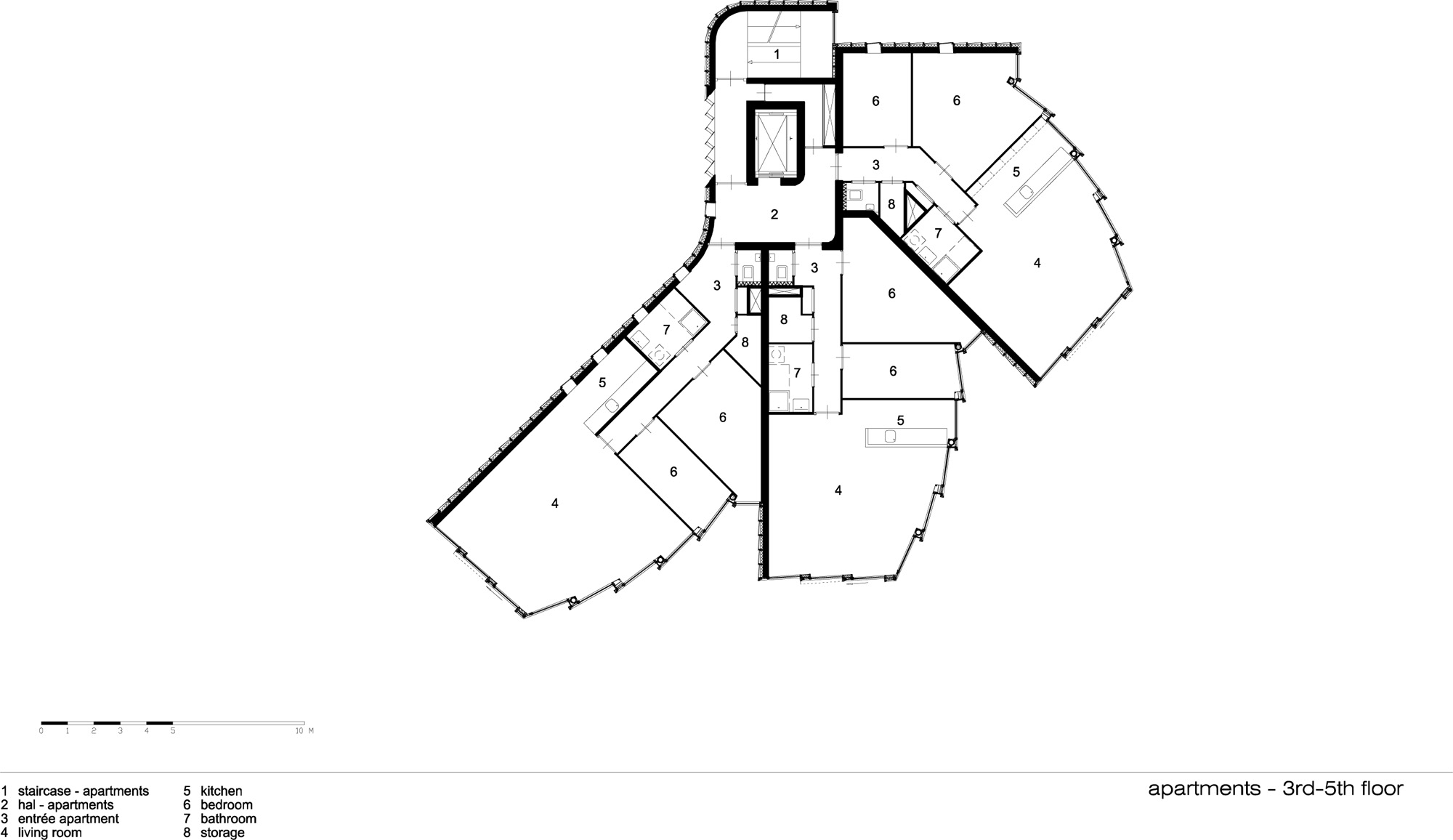 Spikvoorde II - Deventer - 04 - 3rd-5th floor third & fifth floor plan