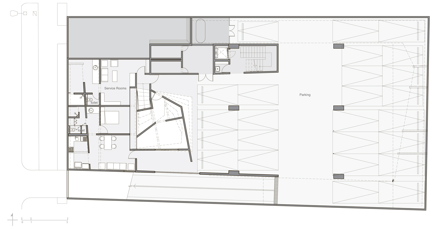 TB_Estudio Explanada plan level basement tx basement level plan