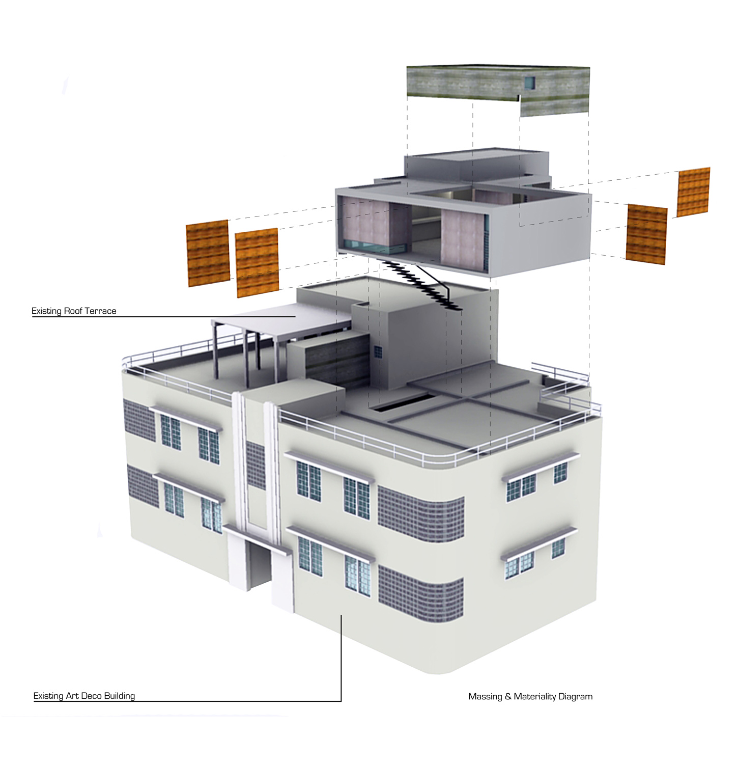 OBRA_EDIFICADA_10_2ii massing and materials diagram