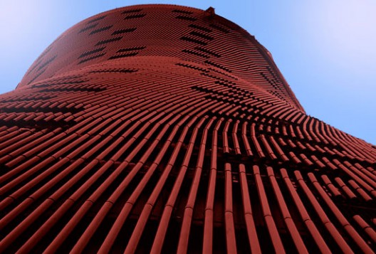 In progress: Porta Fira towers in Plaza Europa by Toyo Ito
