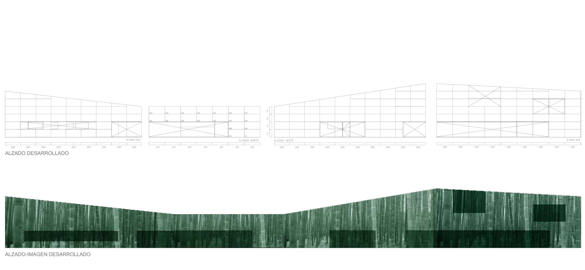 Q-05-rev Model (1) unfolded elevations