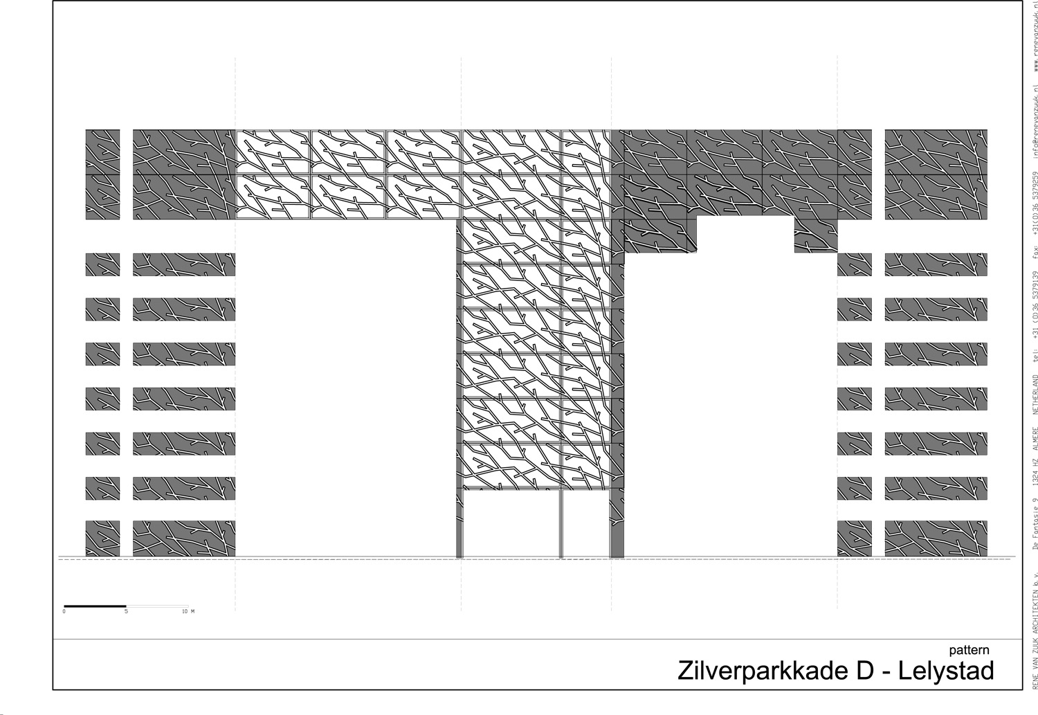Zilverparkkade D - all in one s unfolded pattern