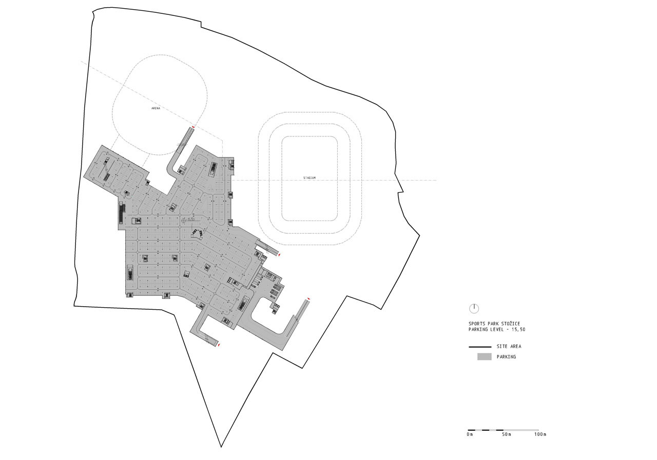 Sports Park Stozice / SADAR + VUGA, with KSS + MYSI + OFIS