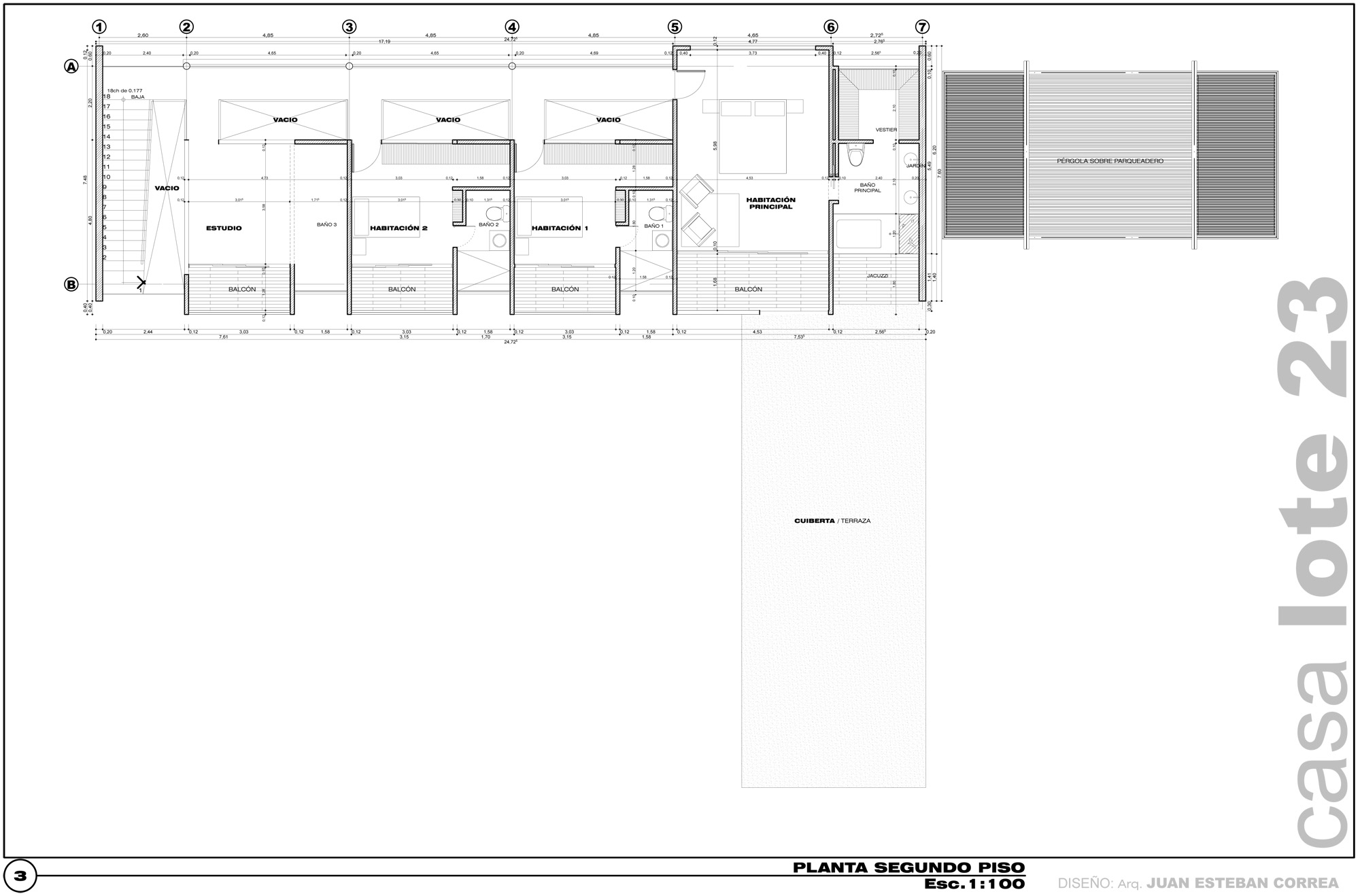 CASA LOTE 23 second floor plan