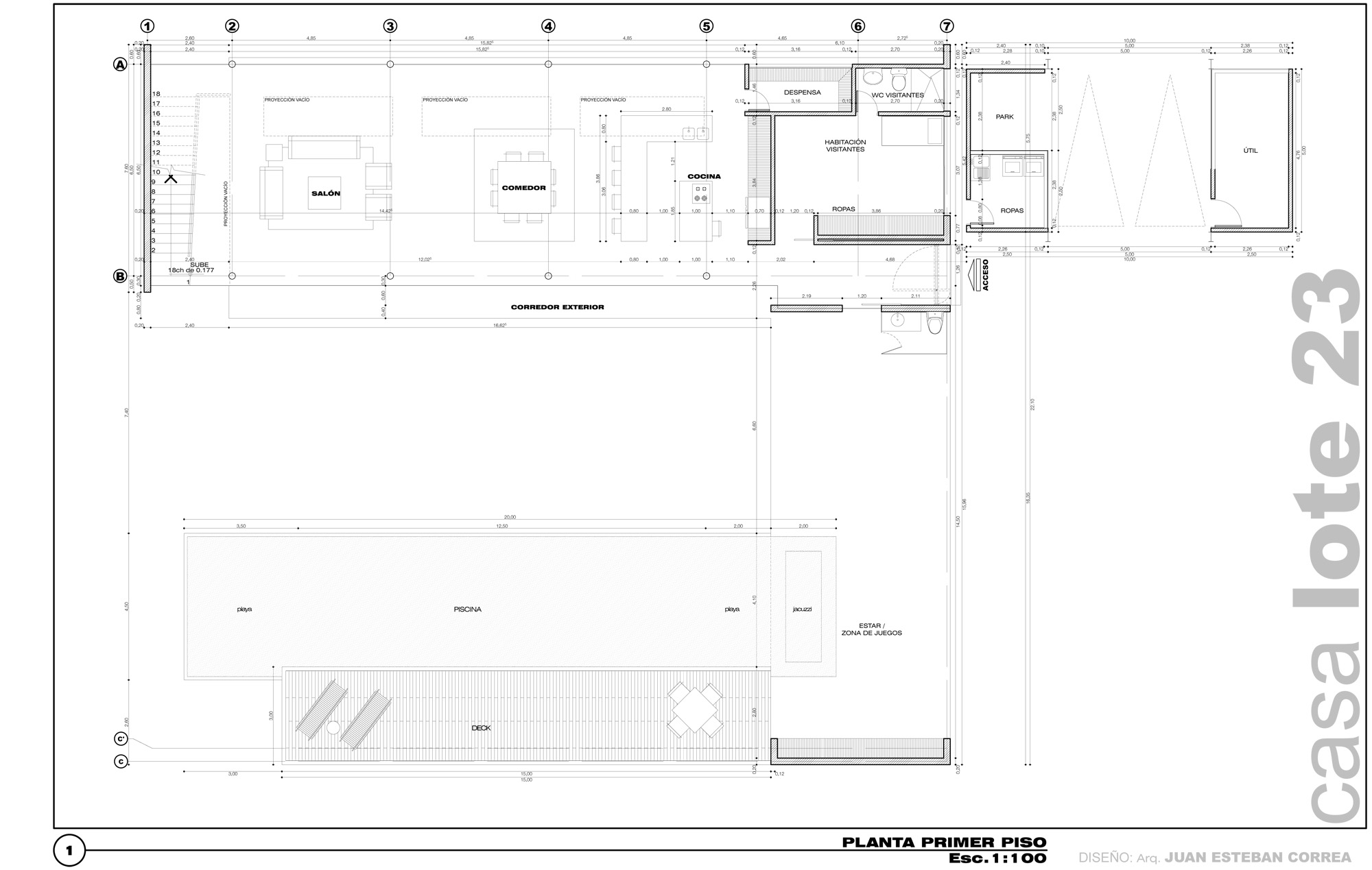 CASA LOTE 23 ground floor plan