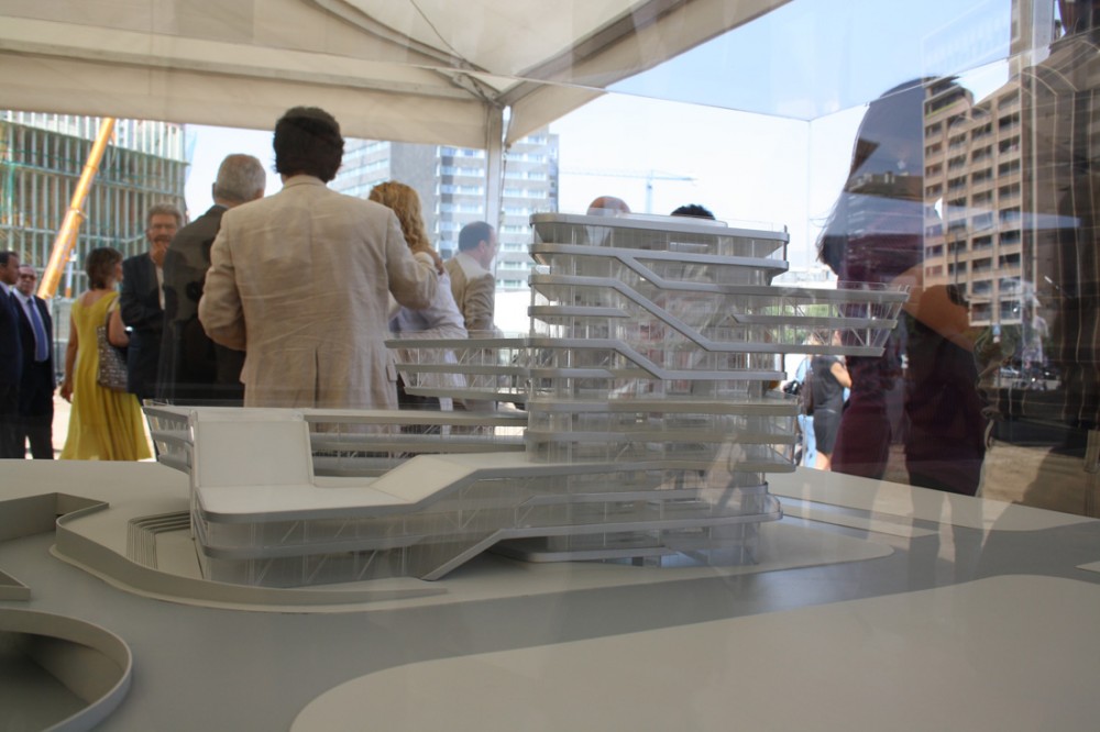 First stone of the Spiral Tower by Zaha Hadid in Barcelona