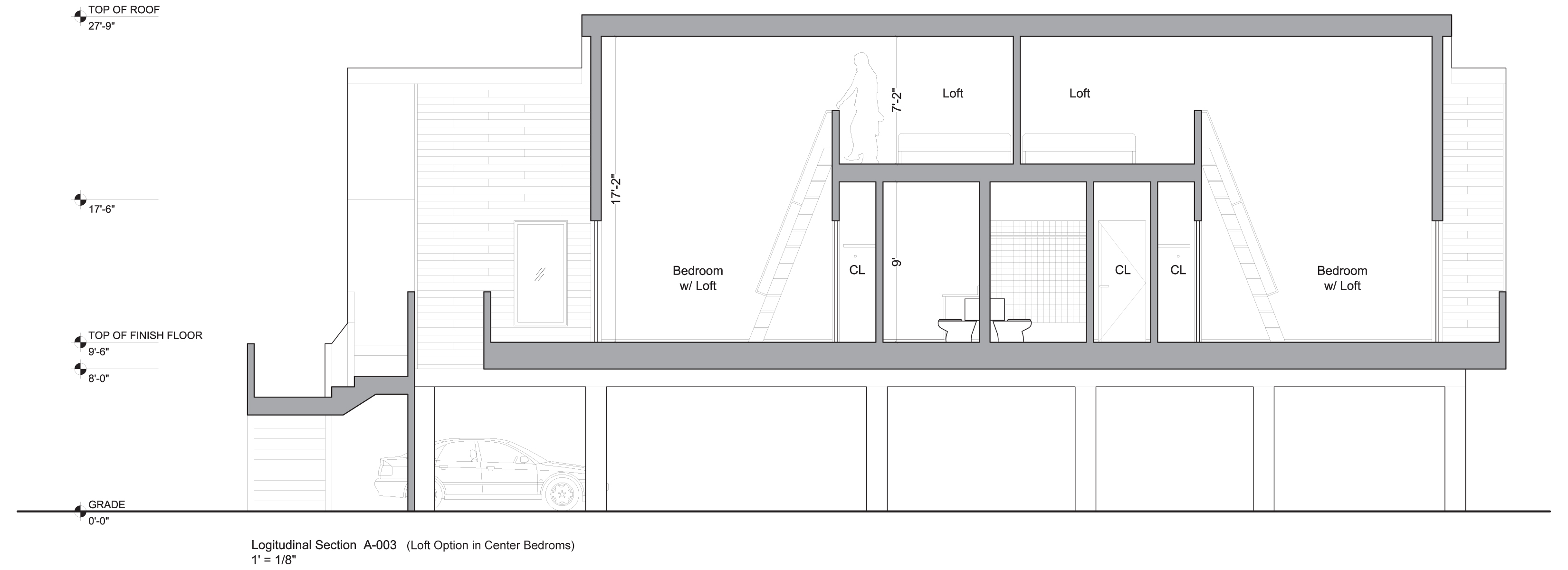 P: long section (with loft option)