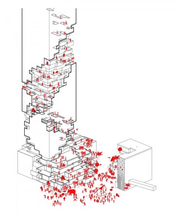 mahanakhon_project_axo_copyright_oma_ole_scheeren © OMA/Ole Scheeren 2009
