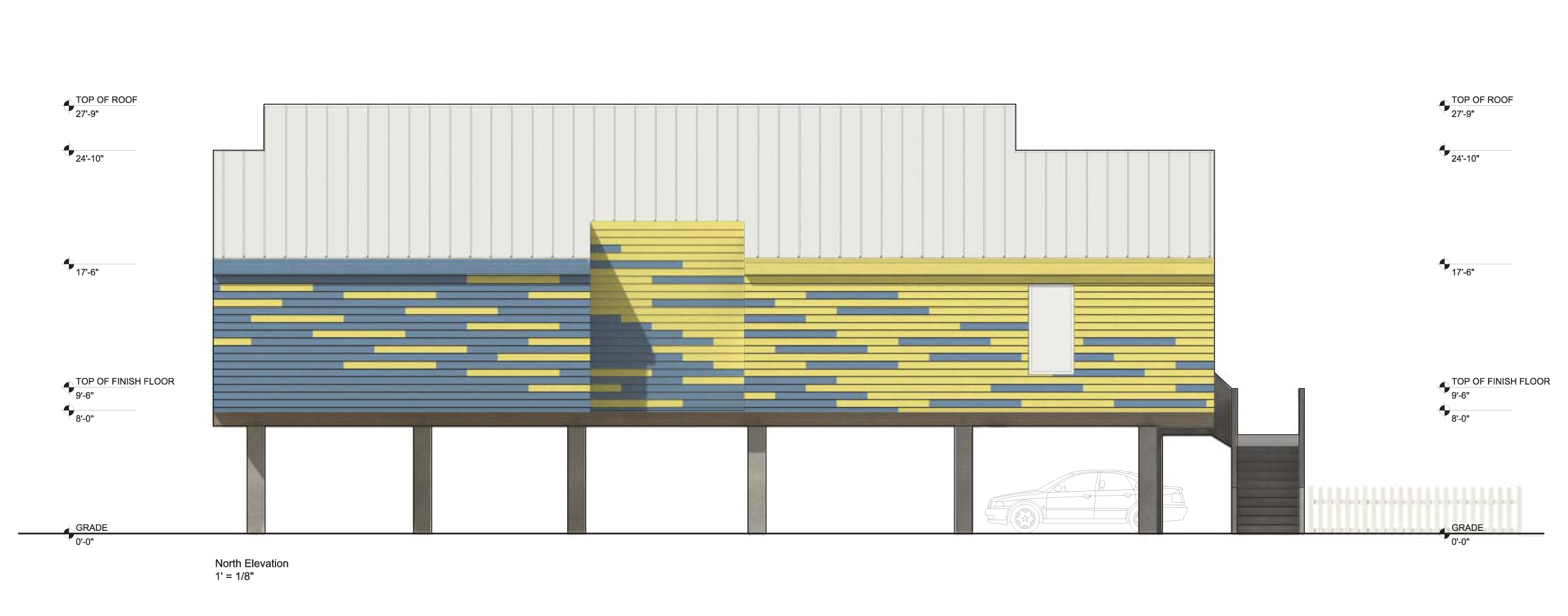 P: north elevation