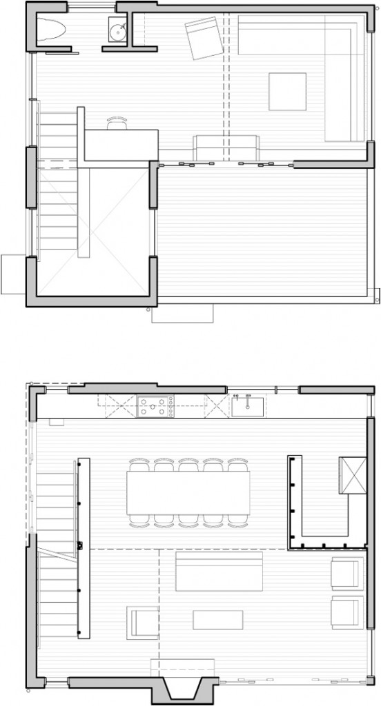 lobster boat residence Model (1) second & third floor plans