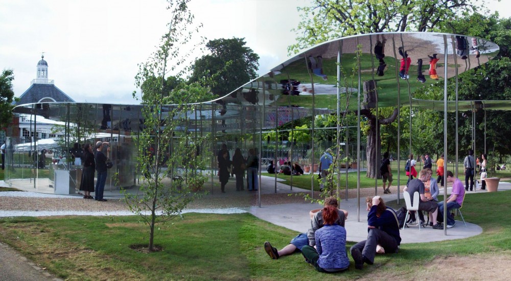 Opening day at the Serpentine Gallery Pavilion 2009