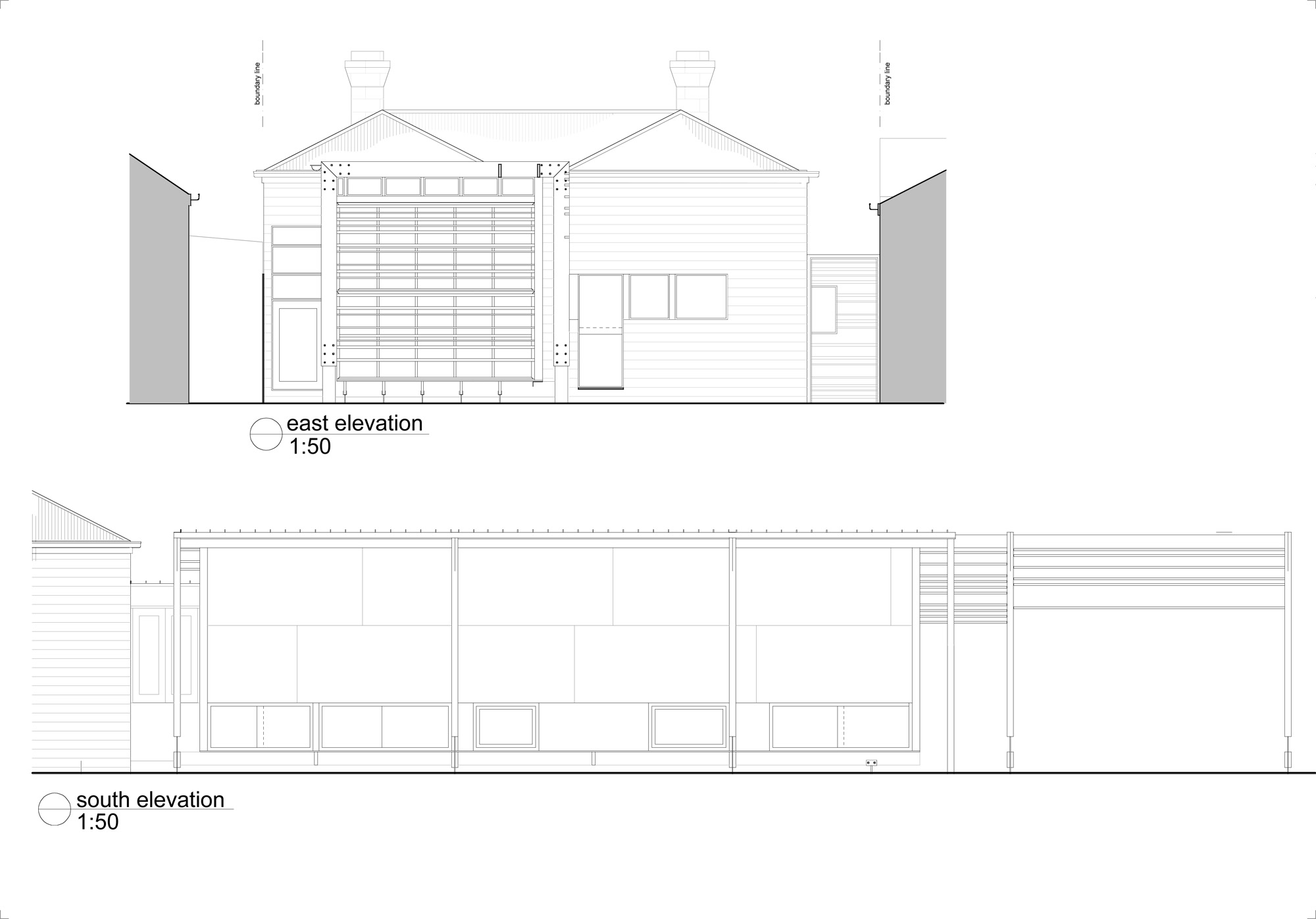 layout south elevation