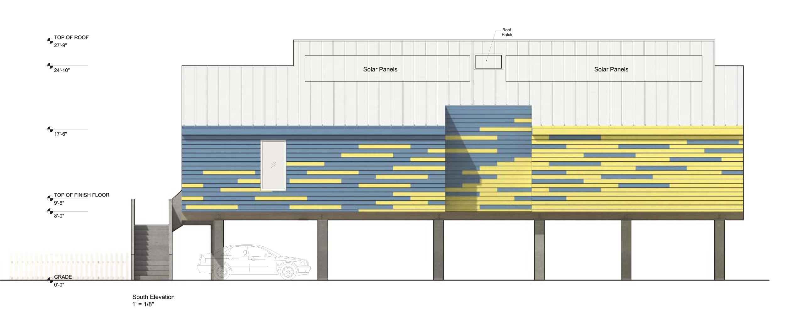 P: south elevation
