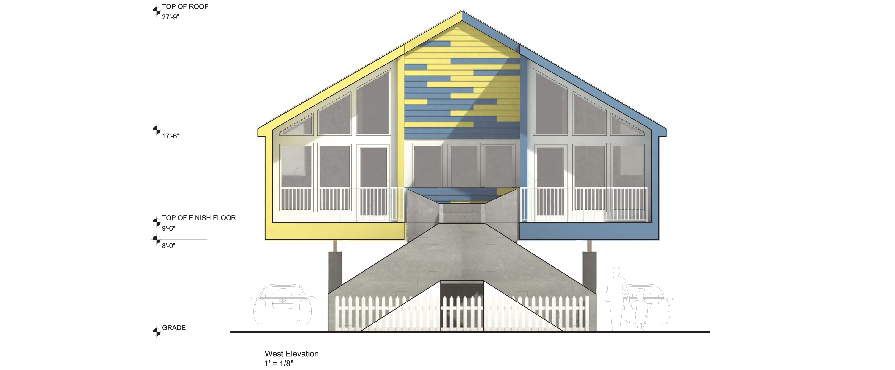 P: west elevation