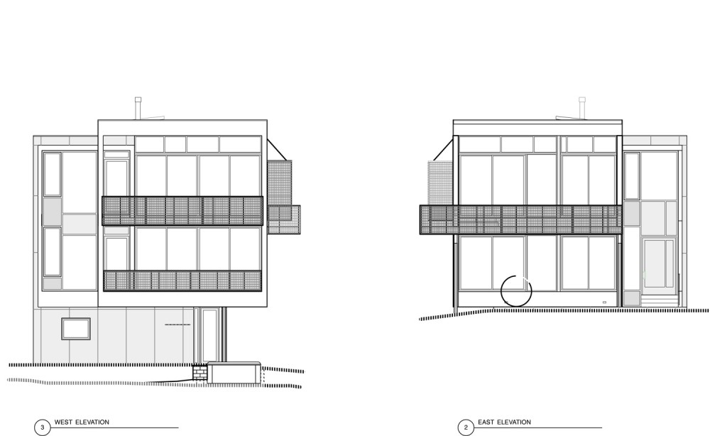 2002-19 A2-3 west & east elevation