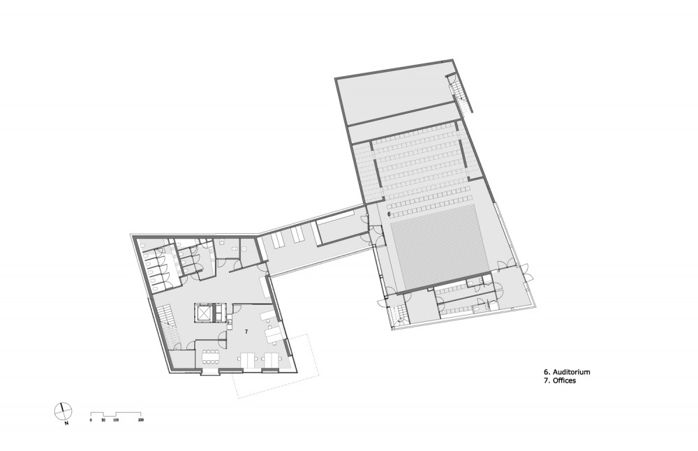 plan-bs-with-auditorium basement floor plan with auditorium