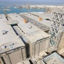B.02 South East View Roof Level ST1, March 2009 KAUST Construction, north research labs, Solar Tower in between