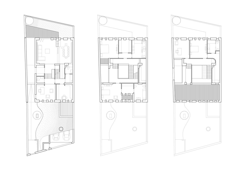 GF, FF, SF floor plans