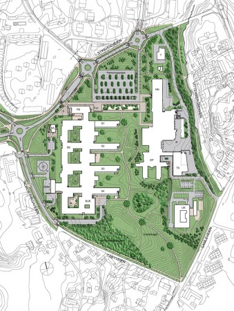 Siteplan_1-300_Bjoerbekk Lindheim and Schoenherr Landskab site plan