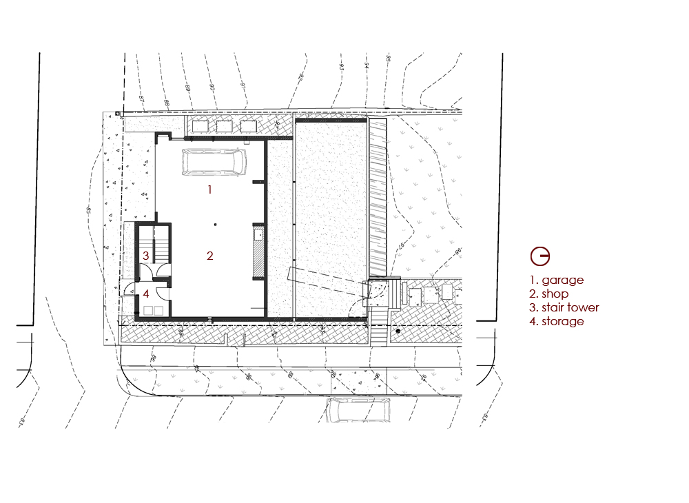 Okasian Plans 1 - Garage Level garage level plan