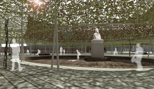 VIEW OF THE GREEN STRUCTURES