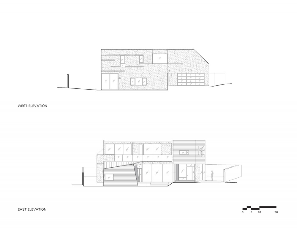 Elevations E-W east & west elevation