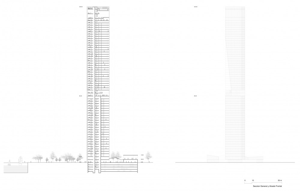Section and elevation Section and elevation