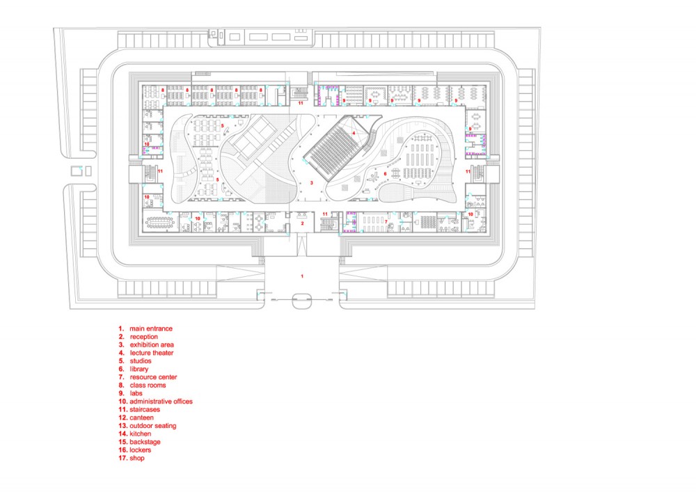 Ground Floor with Legend ground floor plan