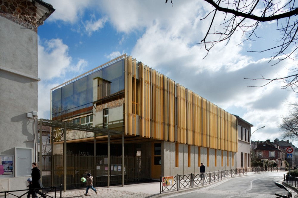Twin extentions of 2 elementay schools in Courbevoie / BP Architectures