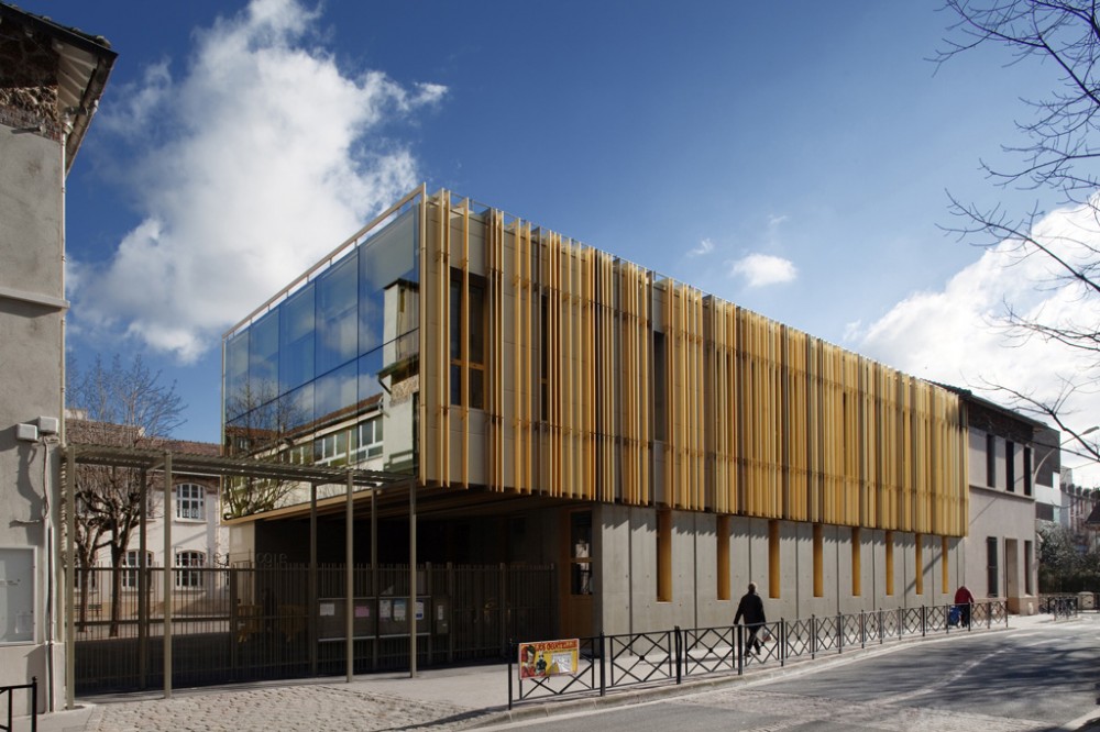 Twin extentions of 2 elementay schools in Courbevoie / BP Architectures