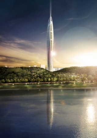 DMC_Tower_River_View-A0_Spine 3D_SOM © Spine 3D and SOM