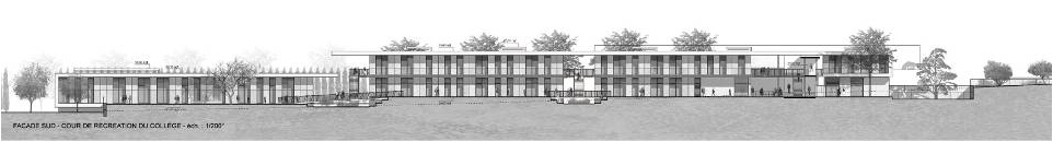 Facade sud south elevation